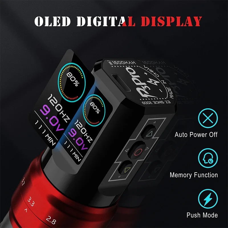 БЕЗПРОВІДНА ТАТУ МАШИНКА EZ P3 PRO WIRELESS BATERRY TATTOO PEN MACHINE